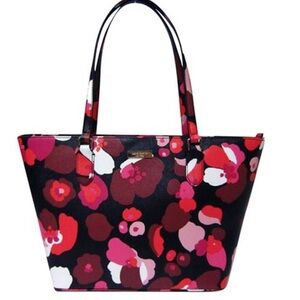 New Kate Spade Laurel Way Floral Satchel Bag Leather WKRU4099